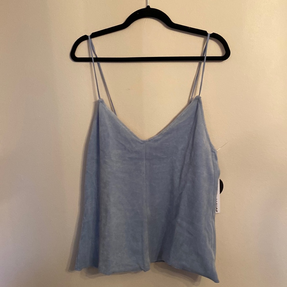YTEICOSAMUSE Zoe Knit Tank Powder Blue Size Small, NWT